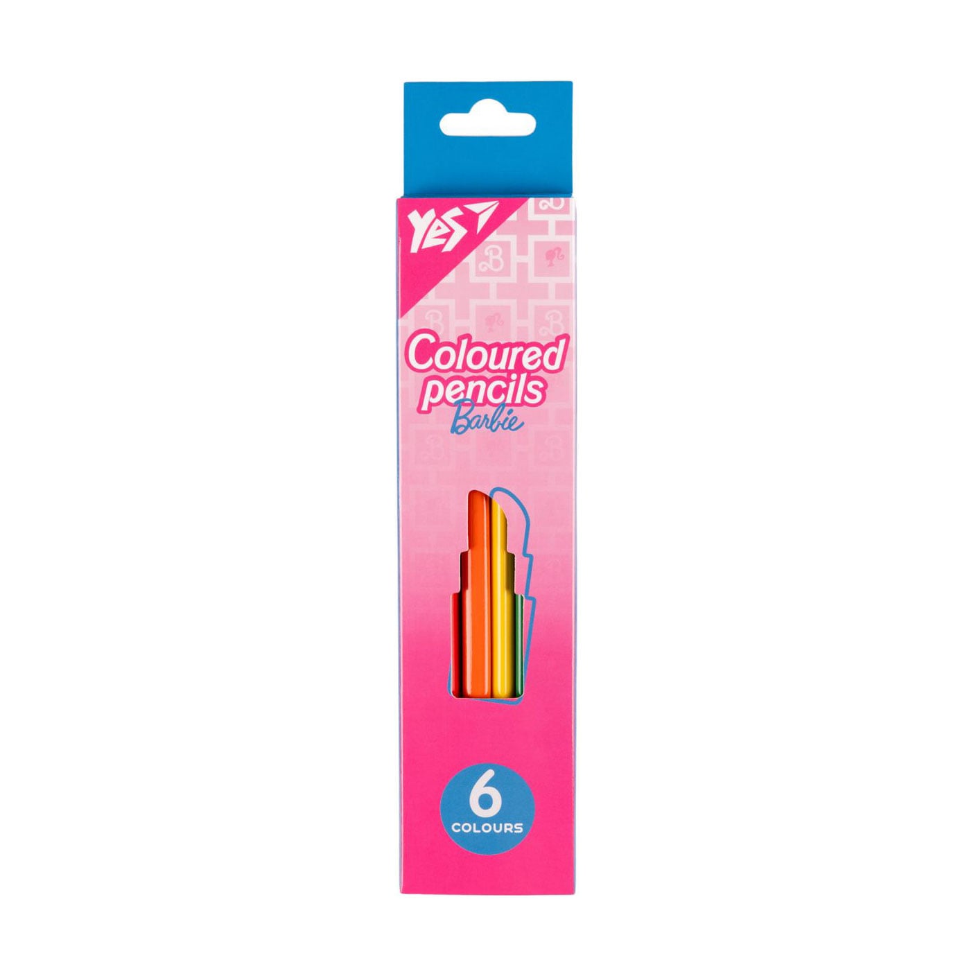Набір кольорових олівців YES Barbie рожевий, 6 кольорів (290727)